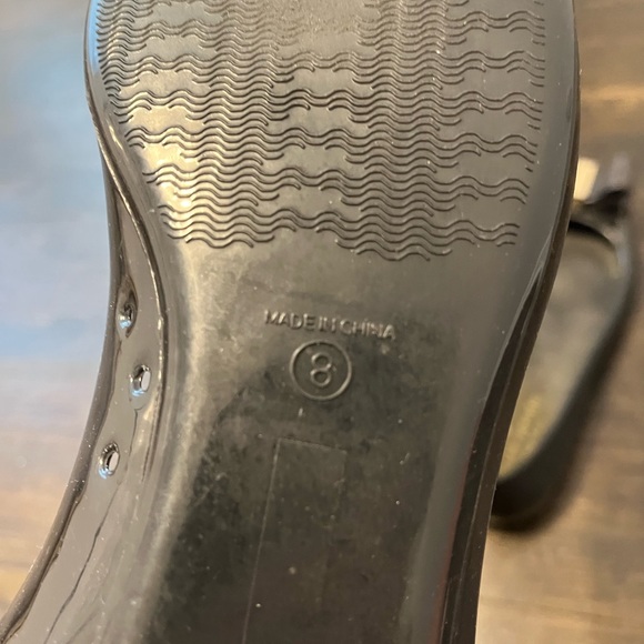 Kate Spade Jelly Bow Flats Black sz 8 - Picture 5 of 5